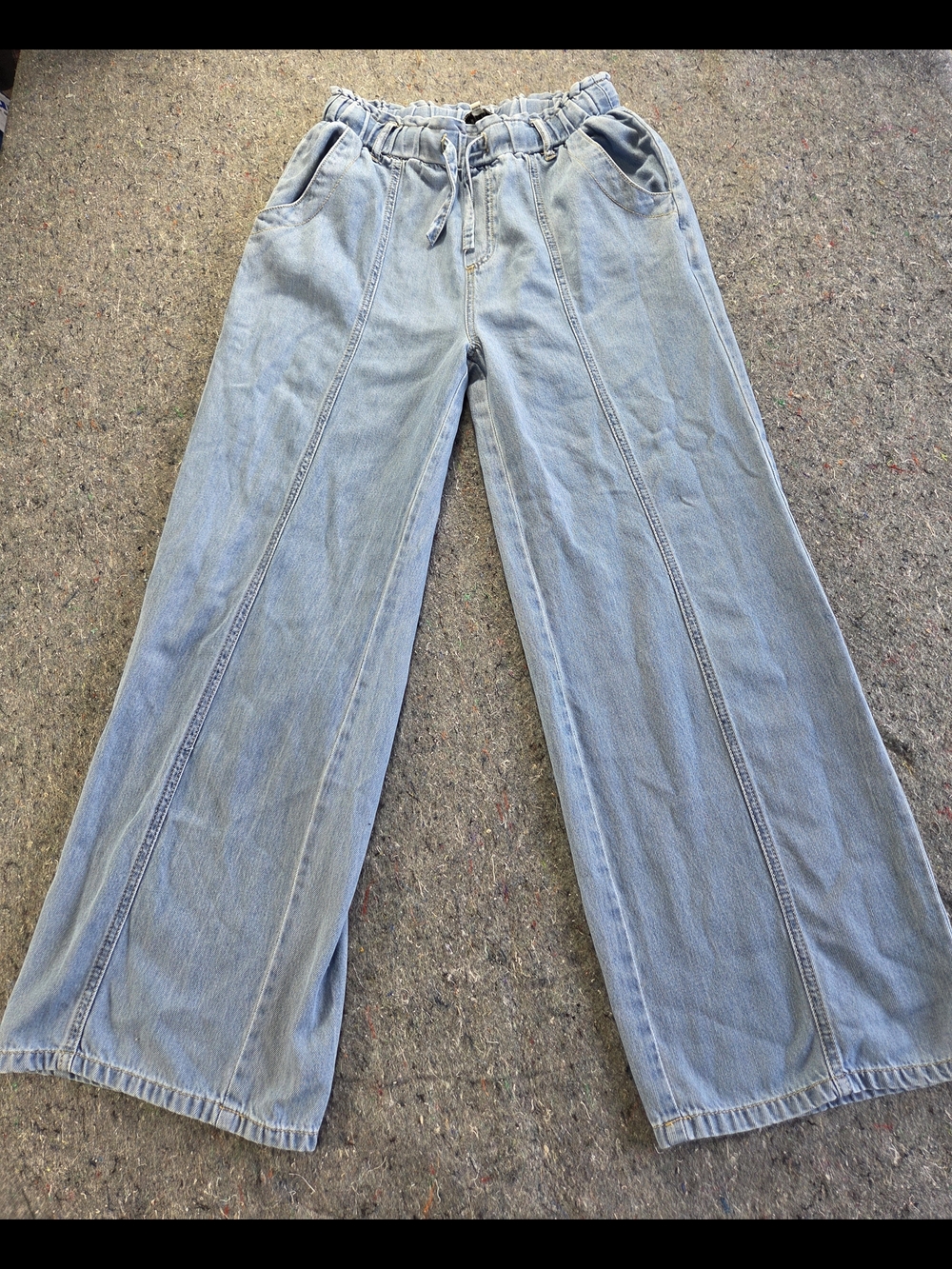 Velvet Heart Denim Paperbag Wide Leg Jeans Women’s S Light Wash Drawstring